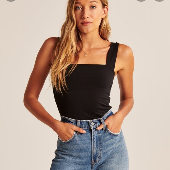 Abercrombie u0026 Fitch | Tops | Abercrombie Doublelayered Seamless Fabric  Squareneck Tank | Poshmark